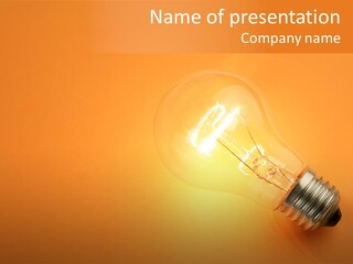 Glowing Creativity Tungsten PowerPoint Template