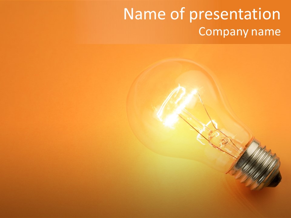 Glowing Creativity Tungsten PowerPoint Template