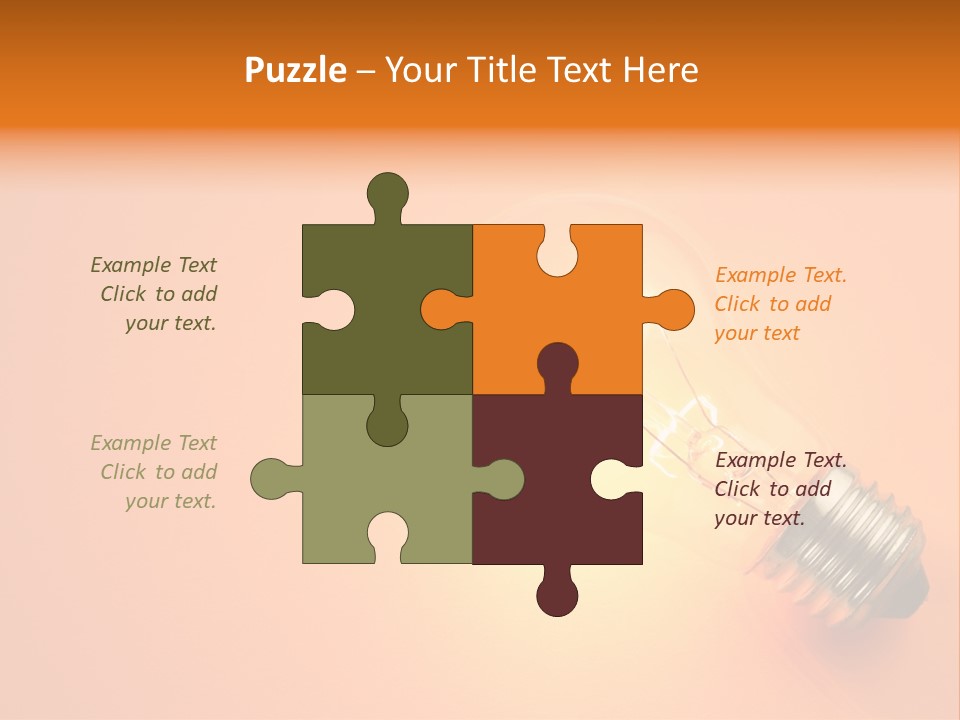 Glowing Creativity Tungsten PowerPoint Template