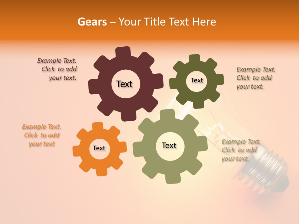 Glowing Creativity Tungsten PowerPoint Template