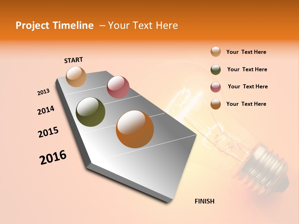 Glowing Creativity Tungsten PowerPoint Template