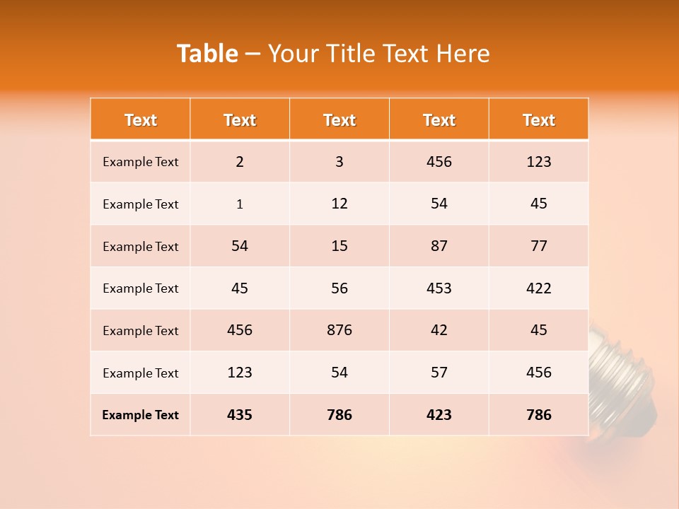Glowing Creativity Tungsten PowerPoint Template