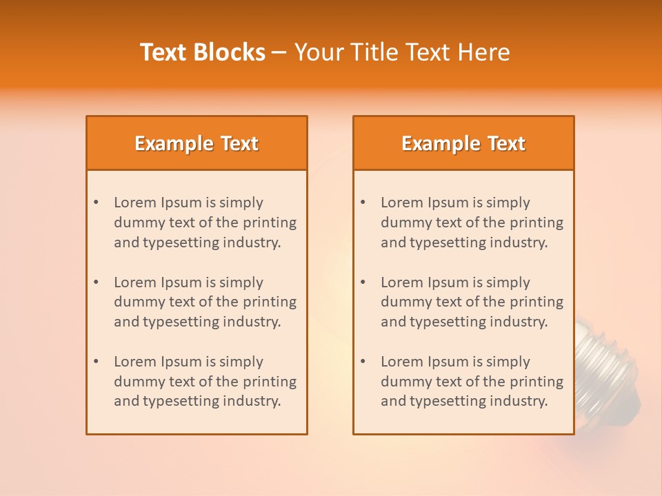 Glowing Creativity Tungsten PowerPoint Template