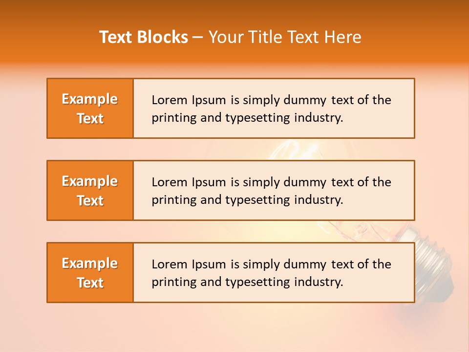 Glowing Creativity Tungsten PowerPoint Template