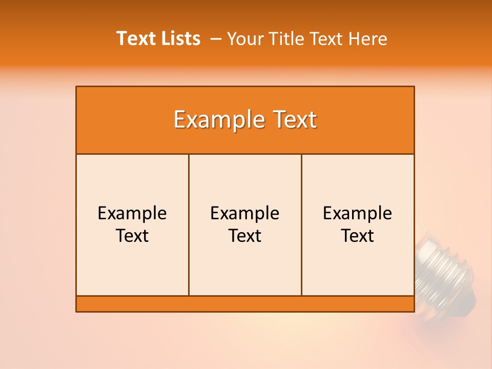 Glowing Creativity Tungsten PowerPoint Template