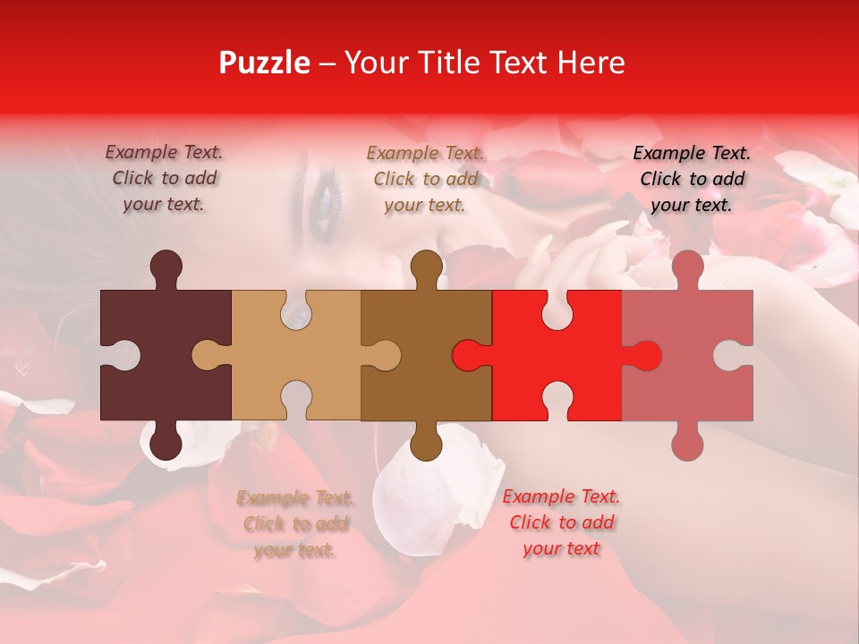 Beautiful Girl And Rose PowerPoint Template