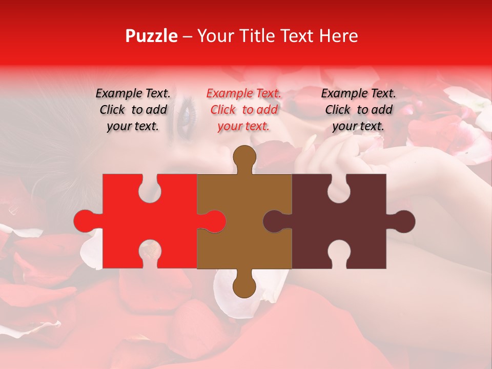 Beautiful Girl And Rose PowerPoint Template