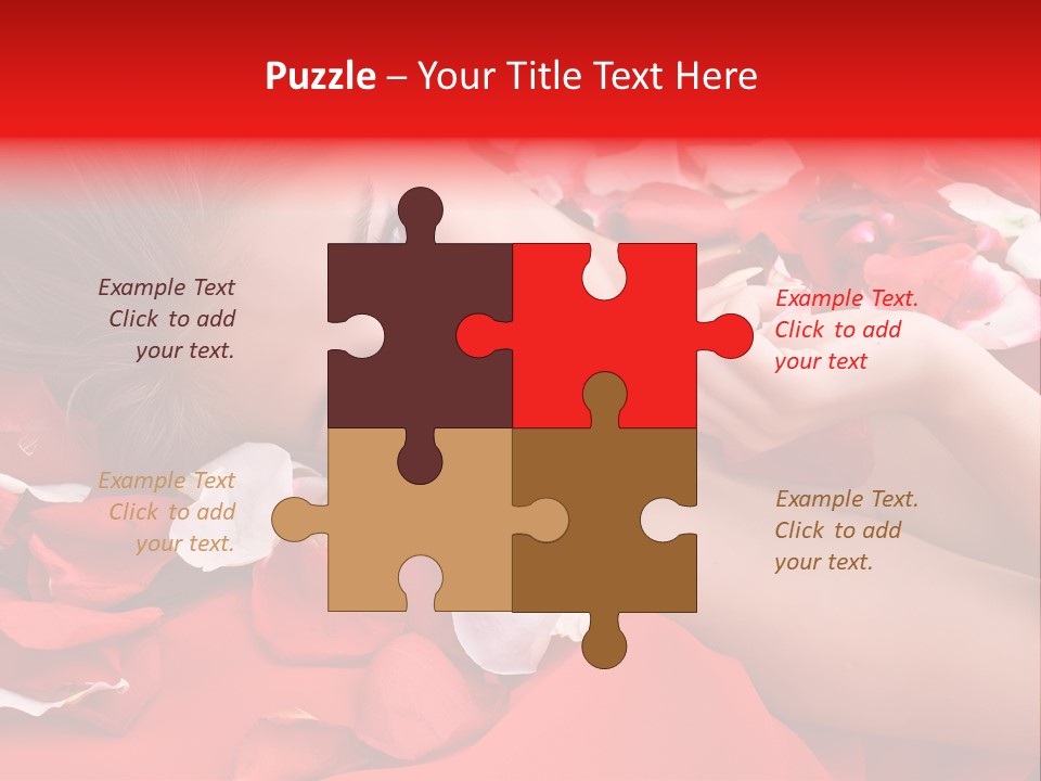 Beautiful Girl And Rose PowerPoint Template