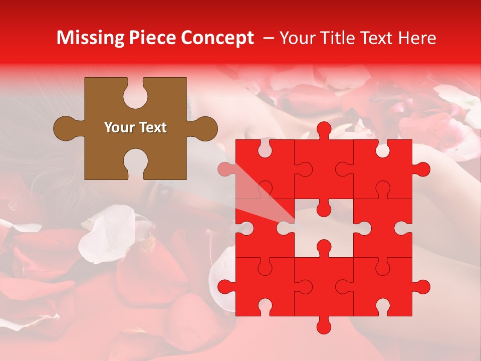 Beautiful Girl And Rose PowerPoint Template