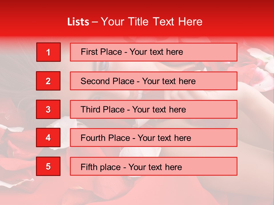 Beautiful Girl And Rose PowerPoint Template
