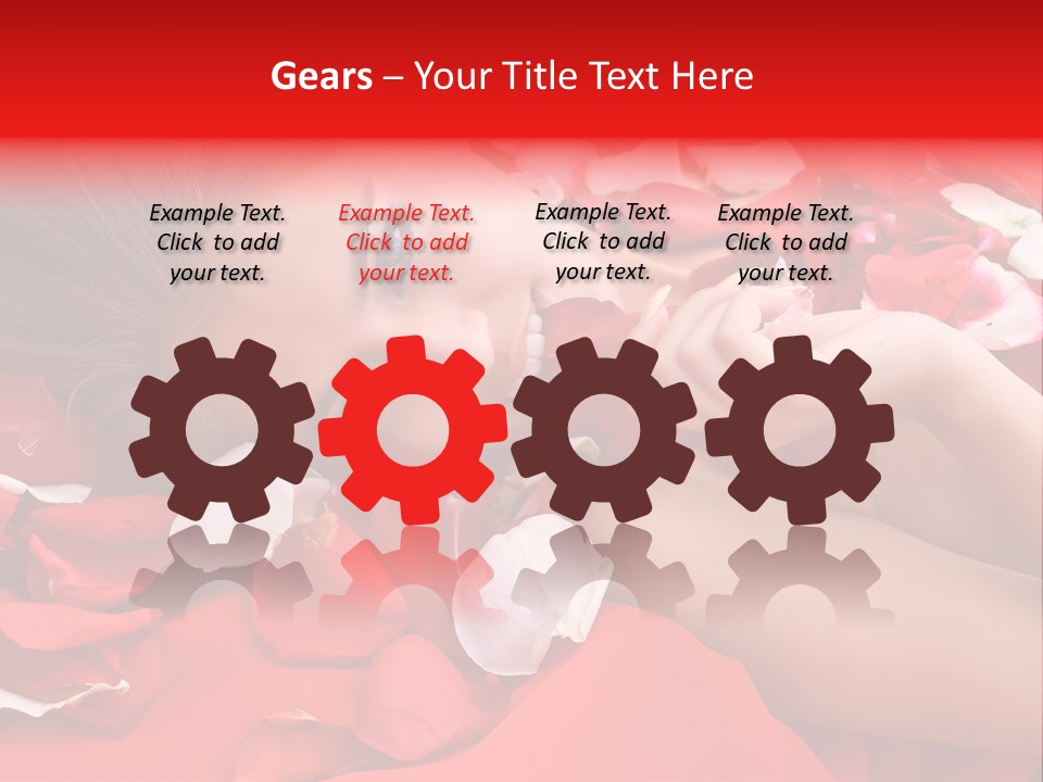 Beautiful Girl And Rose PowerPoint Template