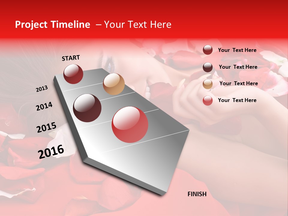 Beautiful Girl And Rose PowerPoint Template