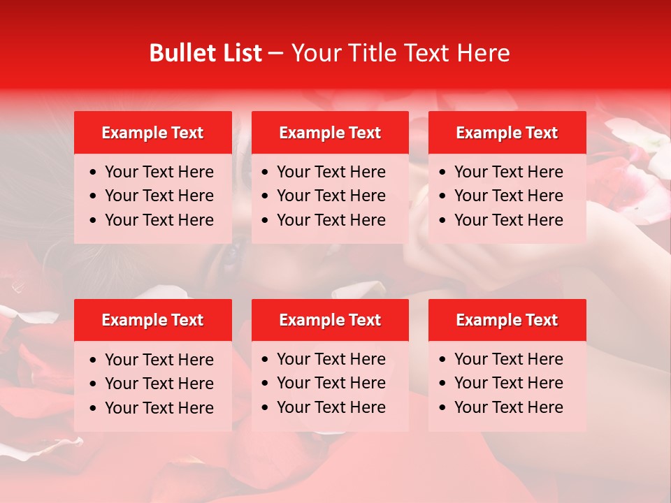 Beautiful Girl And Rose PowerPoint Template