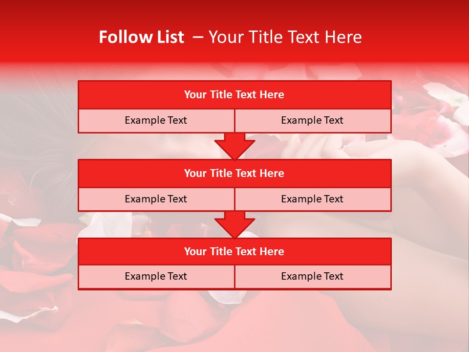 Beautiful Girl And Rose PowerPoint Template