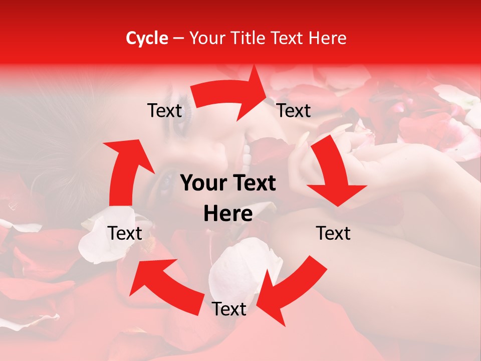 Beautiful Girl And Rose PowerPoint Template