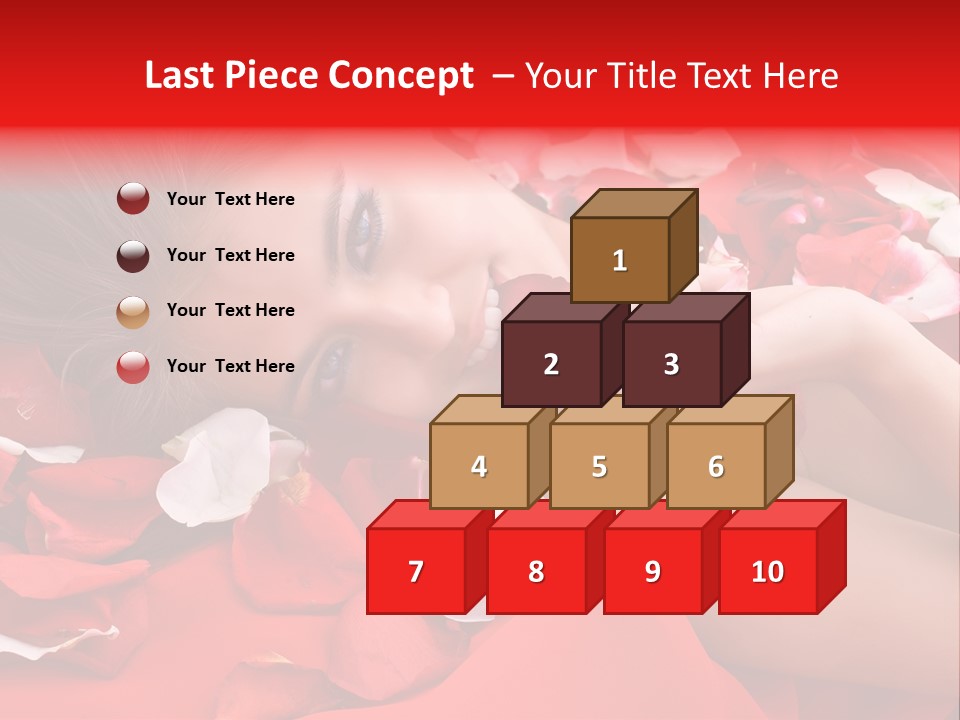 Beautiful Girl And Rose PowerPoint Template