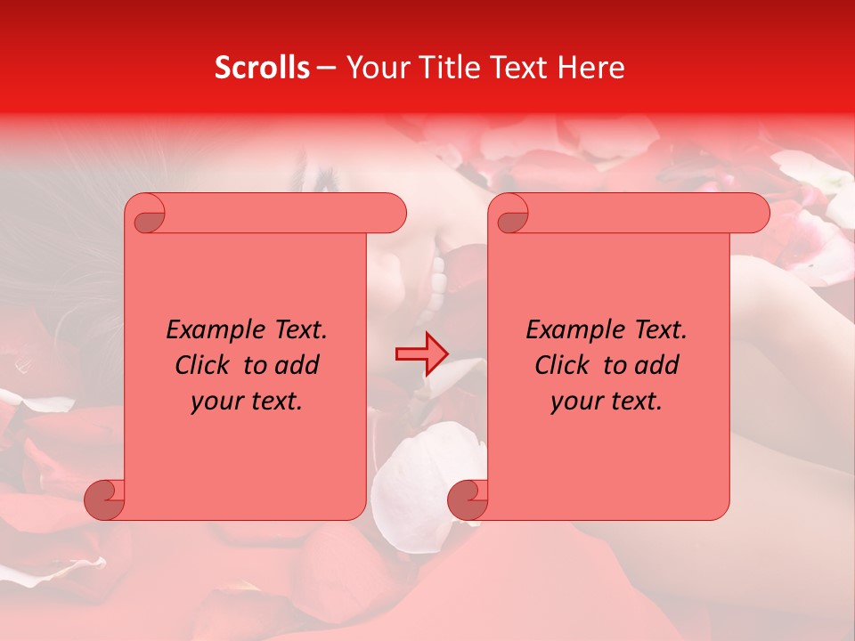 Beautiful Girl And Rose PowerPoint Template