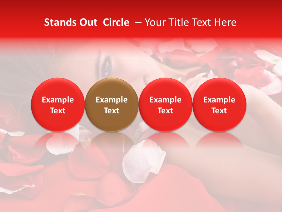 Beautiful Girl And Rose PowerPoint Template