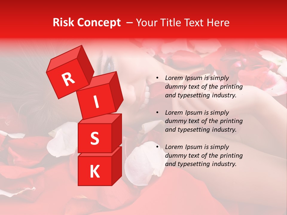 Beautiful Girl And Rose PowerPoint Template