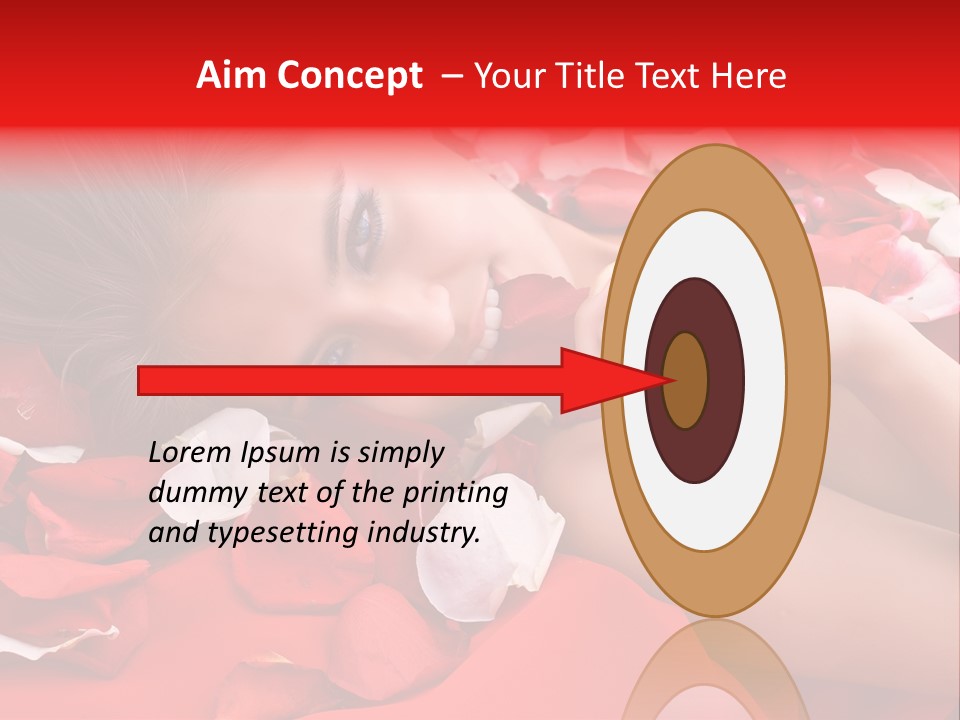 Beautiful Girl And Rose PowerPoint Template