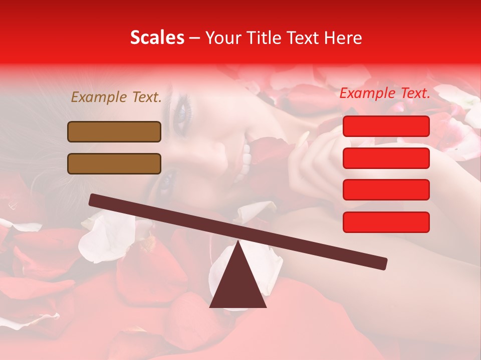 Beautiful Girl And Rose PowerPoint Template