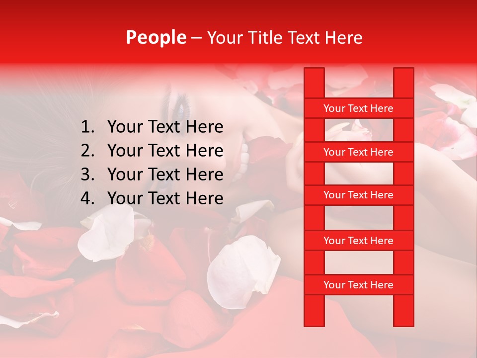 Beautiful Girl And Rose PowerPoint Template