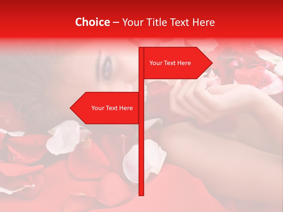 Beautiful Girl And Rose PowerPoint Template