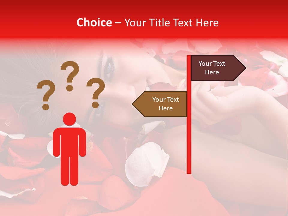 Beautiful Girl And Rose PowerPoint Template