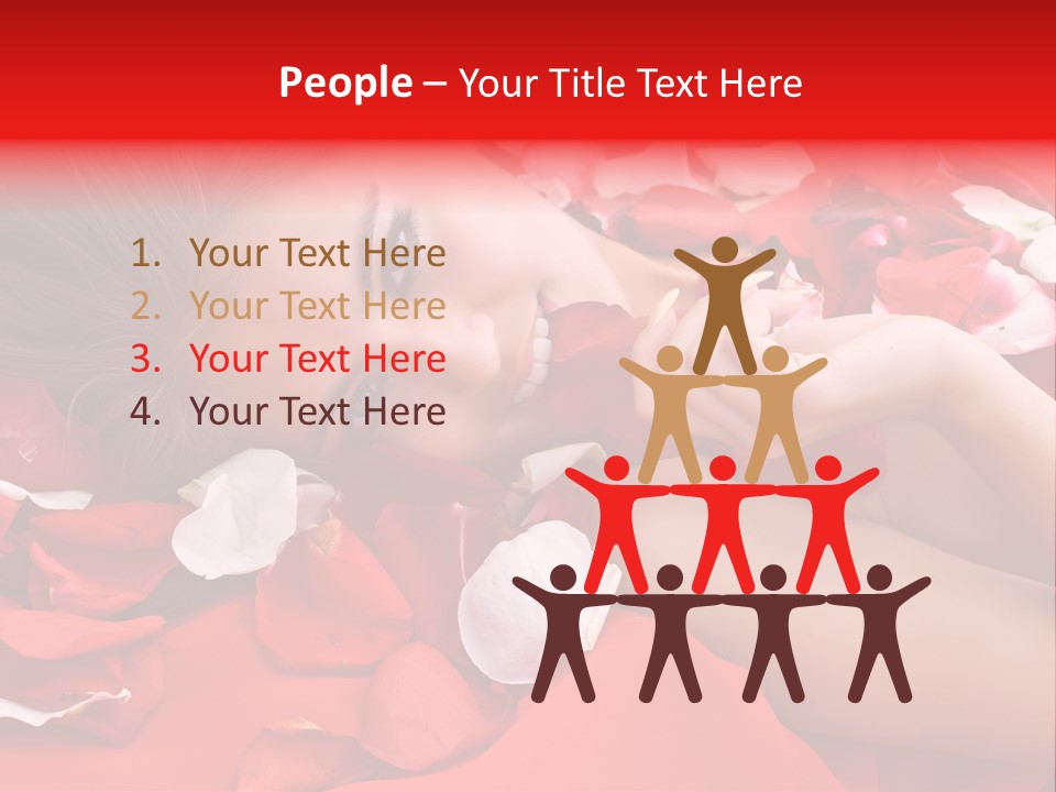 Beautiful Girl And Rose PowerPoint Template