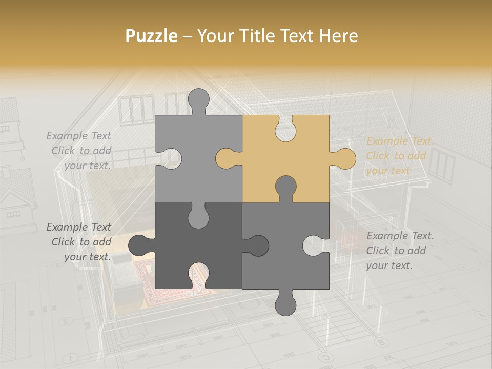 Isometric Drawing House PowerPoint Template