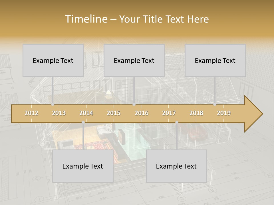 Isometric Drawing House PowerPoint Template