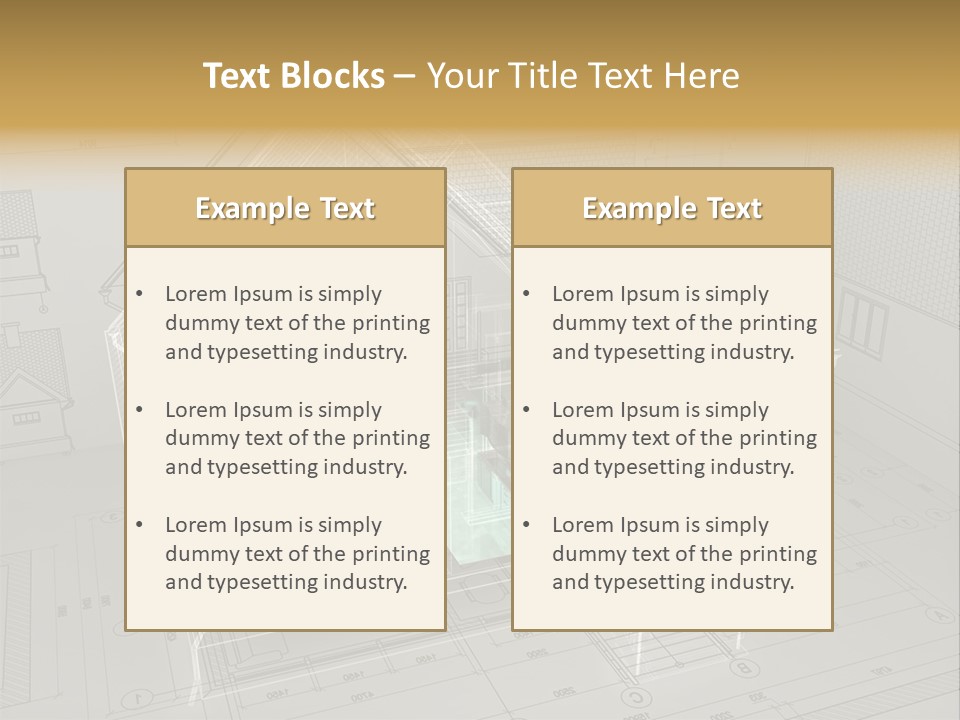 Isometric Drawing House PowerPoint Template