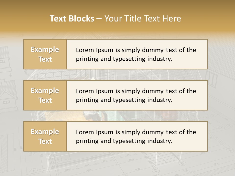 Isometric Drawing House PowerPoint Template