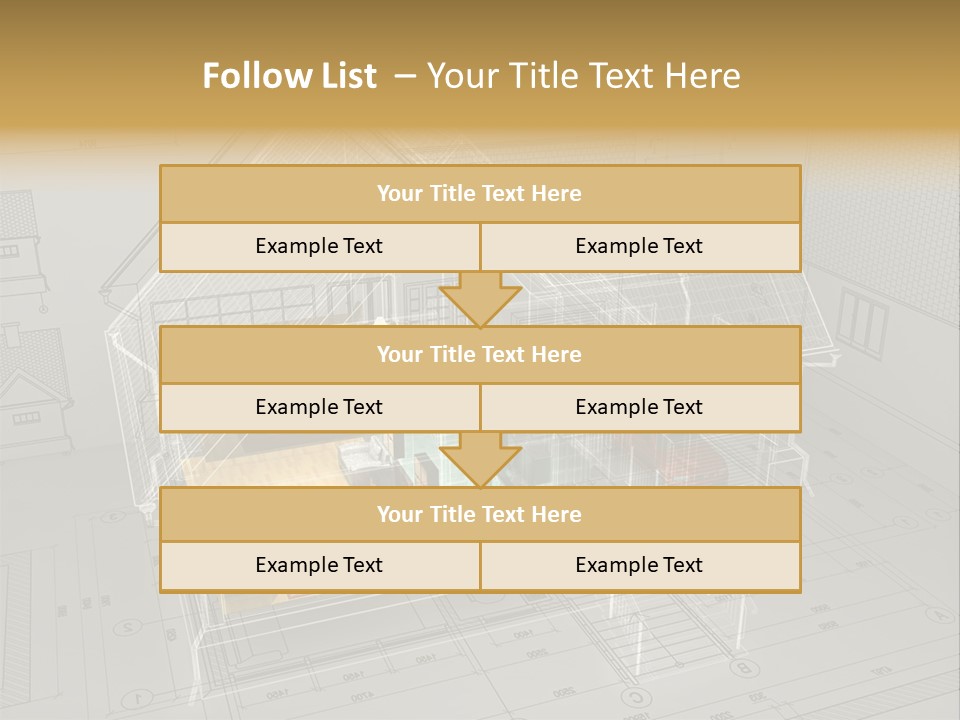 Isometric Drawing House PowerPoint Template