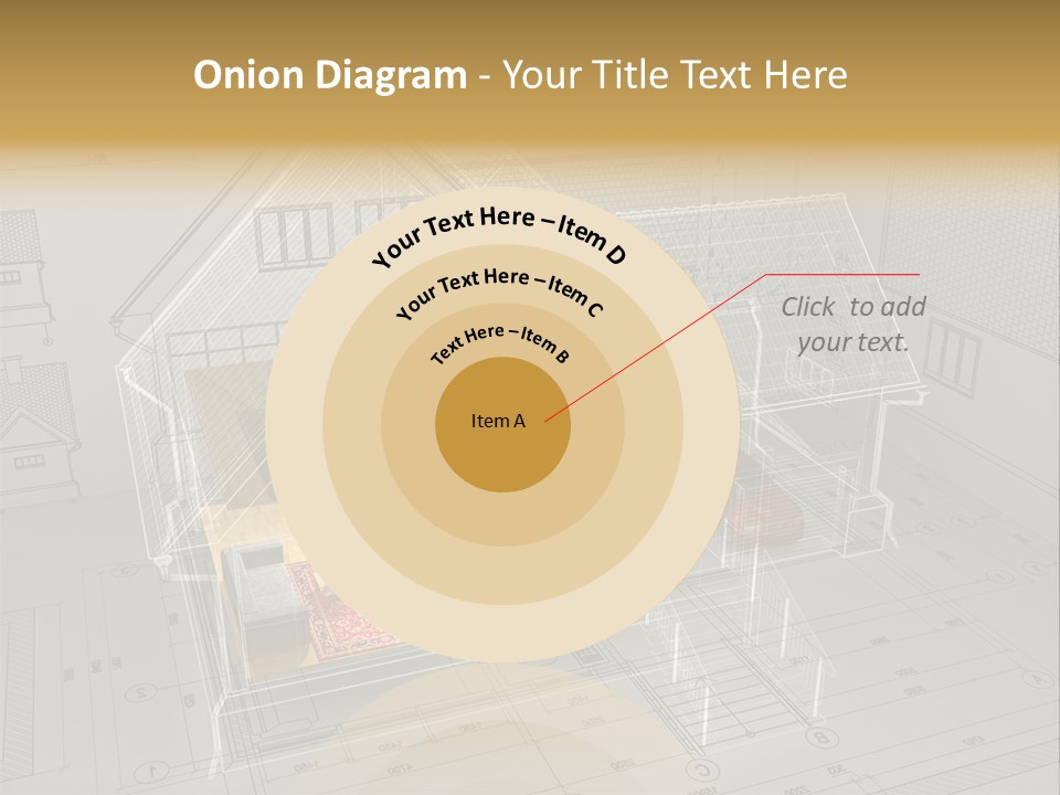 Isometric Drawing House PowerPoint Template
