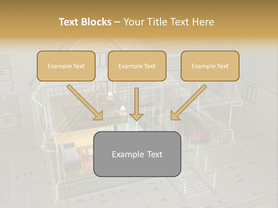 Isometric Drawing House PowerPoint Template