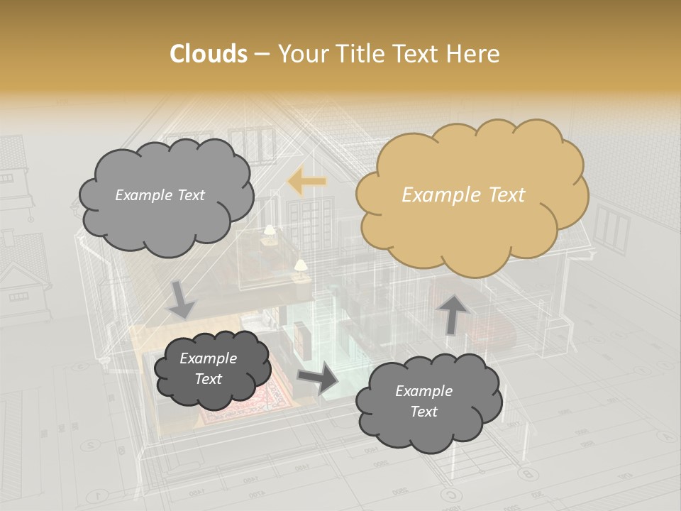 Isometric Drawing House PowerPoint Template