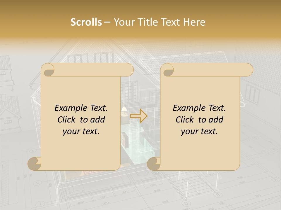 Isometric Drawing House PowerPoint Template