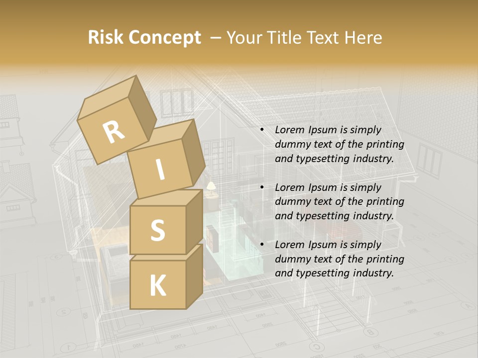 Isometric Drawing House PowerPoint Template