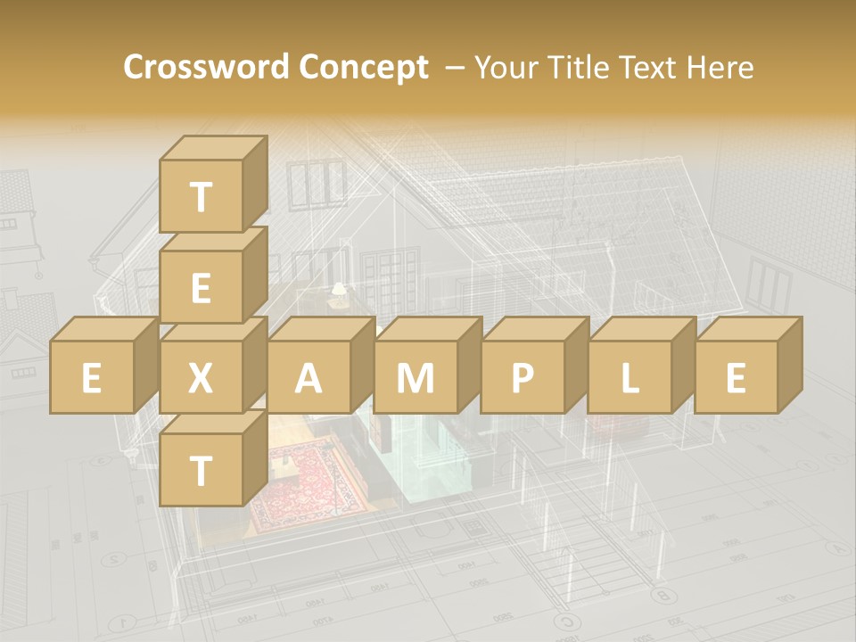 Isometric Drawing House PowerPoint Template
