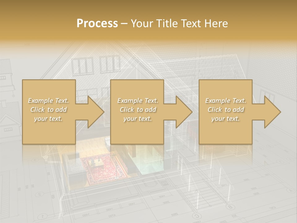 Isometric Drawing House PowerPoint Template