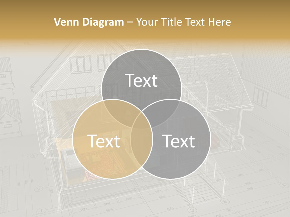 Isometric Drawing House PowerPoint Template