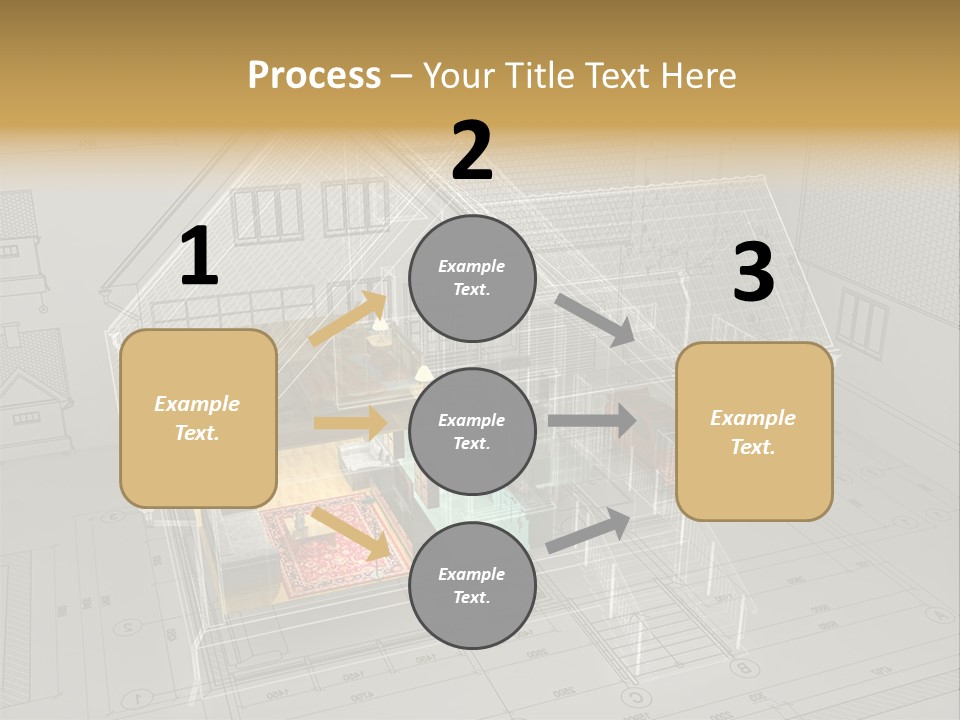 Isometric Drawing House PowerPoint Template