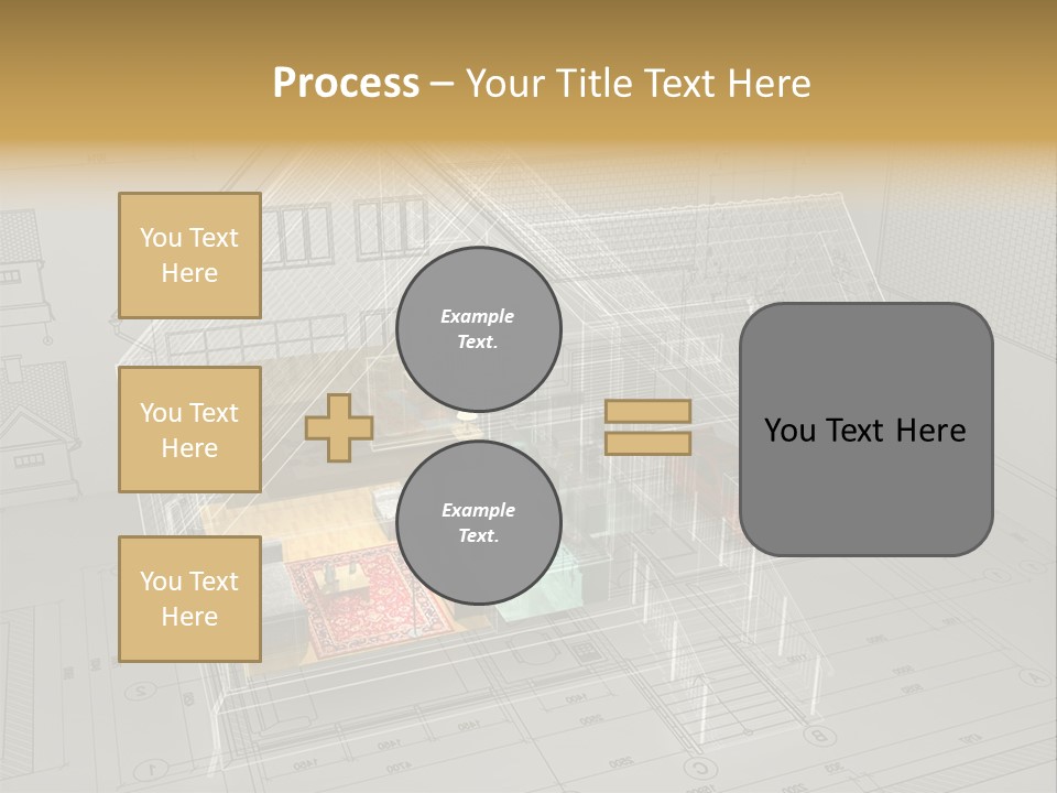 Isometric Drawing House PowerPoint Template