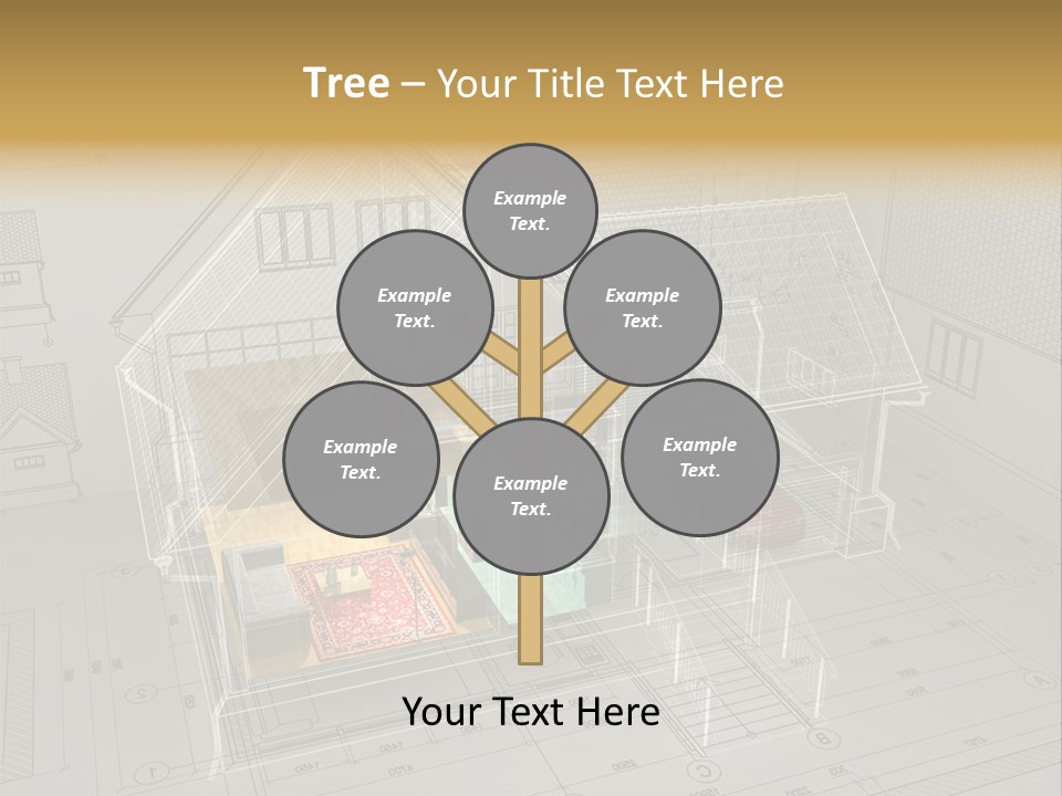 Isometric Drawing House PowerPoint Template