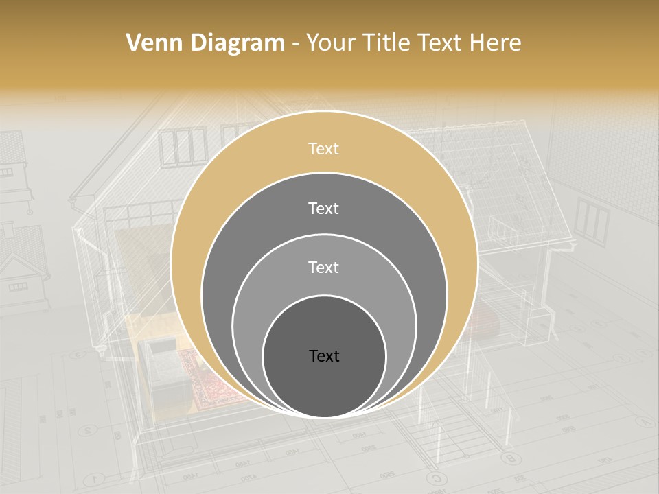 Isometric Drawing House PowerPoint Template