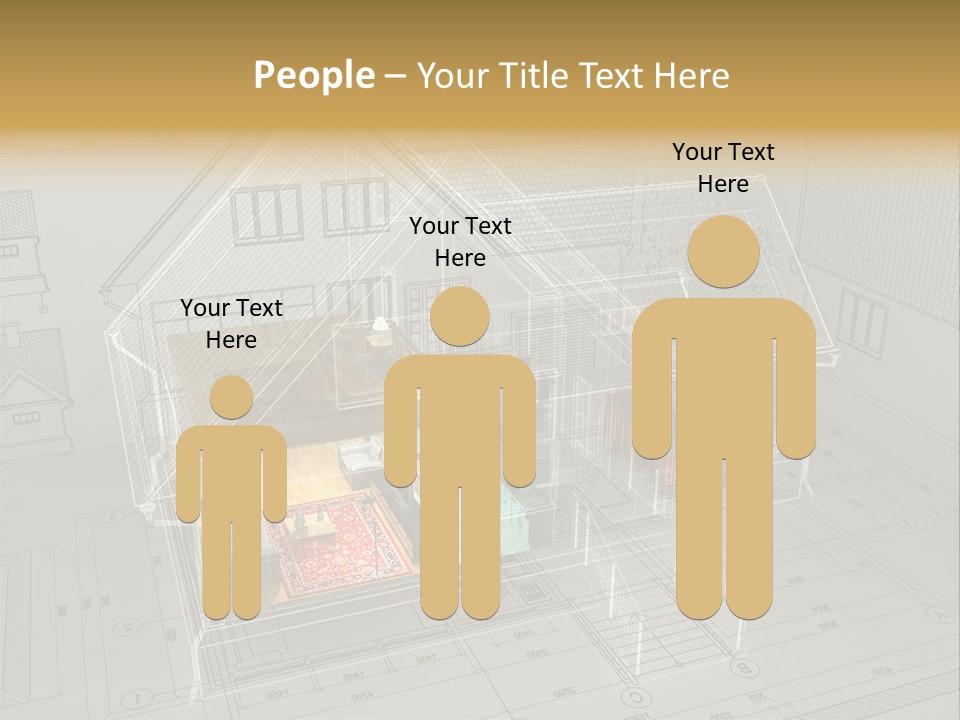 Isometric Drawing House PowerPoint Template