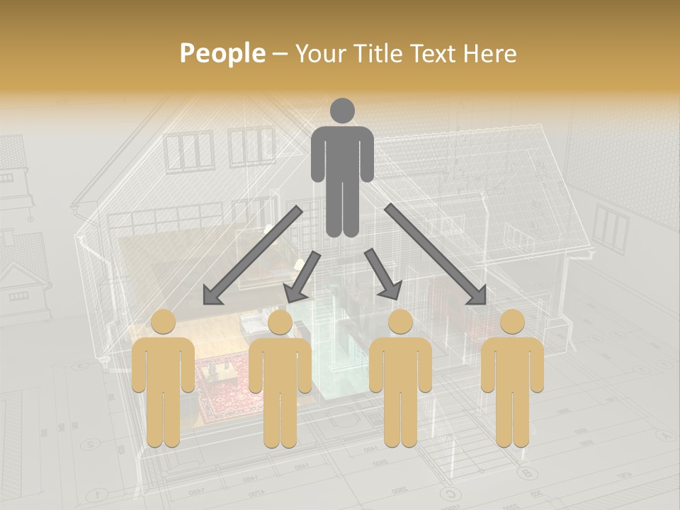 Isometric Drawing House PowerPoint Template