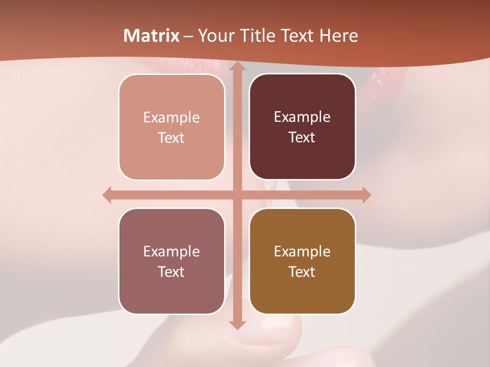 Lips Lipstick Model PowerPoint Template