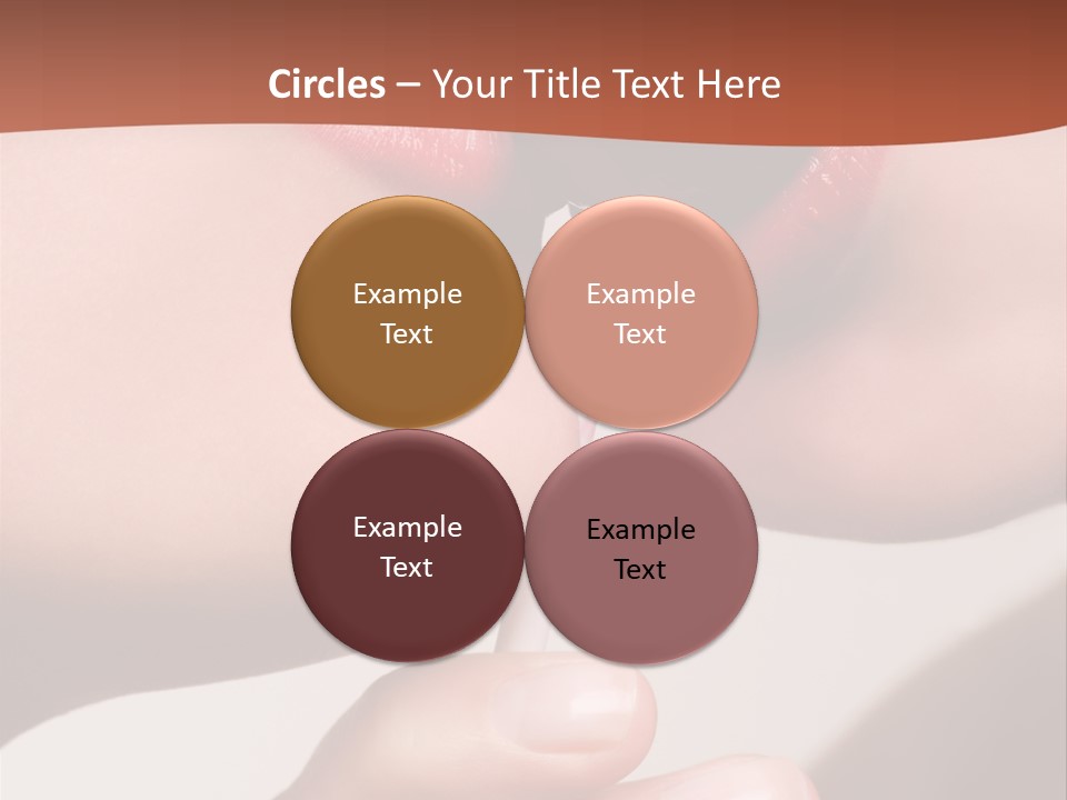 Lips Lipstick Model PowerPoint Template